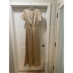 Show Me Your Mumu  Dress Womens Small Champagne Satin Maxi Made USA Bridesmaid Photo 5