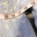 Ralph Lauren fair Isle wool blend ice blue sweater hand knit mock neck sz medium Photo 3