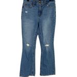 J.Crew Mid Rise Flare Cropped Distressed Stretch Jean 27 Blue Medium Wash Photo 11