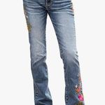 NWT Flamingals Floral Embroidered Boot Cut Jeans Photo 8