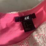 H&M White and Pink Lace Shift Dress - Size Large Photo 5
