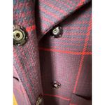 Principles by Ben di Lisi Plaid Midi Trench Coat UK Size 14 US 10 Purple Photo 3