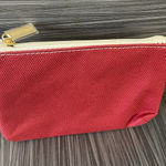 Estée Lauder Estee Lauder Makeup Bag‎ Women Red Canvas Cosmetic Travel Case Zip Pouch Lined Photo 0