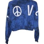 Divided  H&M Love Peace Cropped Tie Dye Sweatshirt Photo 0