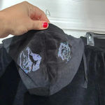 BCBGMAXAZRIA NWT  Velvet Rhinestones Iridescent Roses Hoodie Track Suit 2-Piece Photo 8