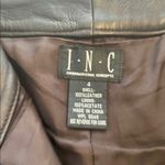 INC  International Concepts Brown  Leather Pants size 4 inseam 30” waist 28” Photo 11