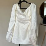 House Of CB  'Carlyn' Ivory Satin Balloon Sleeve Mini Dress/Size S‎ NWOT Photo 11