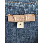 Lilla P blue Denim collared midi dress button front short sleeves small Photo 9