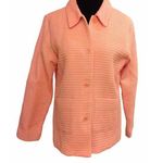 Denim & Co NEW Womens  Pink Lined Waffle Weave Jacket with Hip Pockets Size M Photo 0