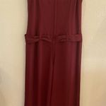 Women's Red Palazzo Pant Jumpsuit small Sleeveless Rhinestone Buckle burgundy Multiple Size M Photo 1
