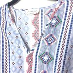 Lavender Field Aztec Print Tie Front Blouse Size Medium Photo 3