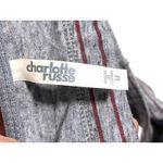 Charlotte Russe Bralette M Gray Striped Faux Bowtie Festival Flirty Summer NWT Photo 4