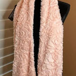 Chenille Style Faux Fur Scarf With Lace‎ Pearl Detail Victorian Romance NEW Pink Photo 0