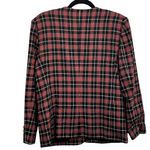 VTG Haberdashery Plaid Womens Suit Red 12P Wool Blend Academia Tartan Plaid Photo 5