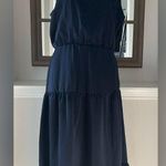 Sam Edelman Parachute High Neck Tiered-Skirt Dress, Navy Size 14 New w/Tag $138 Photo 4