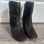 Leather Calf Hair Heeled Ankle Boots Booties Size 10 Velez for Leather Lovers Photo 6