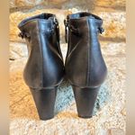 PREVATA Black Soft Leather Short Ankle High Heel Side Zip Boots Booties 7.5 Photo 5