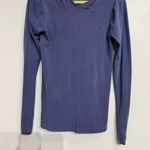 Free People  Blue Hooded Athletic Pullover Sz XS Photo 2
