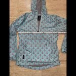 Charles River Apparel Charles‎ River Aqua Coral Anchor Hooded Rain Coat Anorak Mercyhurst Lined XXS Photo 2