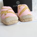 Versace  Baby Pink Gold Chain Graphic Print Canvas Espadrilles Photo 6