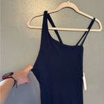 Susana Monaco NWT Susan Monaco Navy Blue Uneven Strap Slit Maxi Dress Photo 1