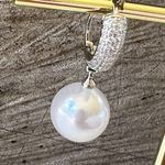 Anthropologie 925 Silver Plated Drop Earrings Elegant Zircon stainless steel Photo 8