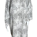 Joie  Dress Women Large White Black Animal Print Shift Animata‎ Dress Edgy Party Photo 0