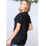 Black 100% Cotton Cowboy Longhorn Graphic T Shirt Round Neck Short Sleeve Boho Photo 4