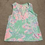 Lilly Pulitzer  Essie Minty Fresh Sleeveless Shirt Top Sea Mint Women’s Photo 0