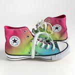 Converse NEW CTAS Hi-Top Sneakers Rainbow Canvas Shoes US Girls Sz 5 Women’s 6.5 Photo 2