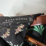 ZARA  Black with Floral Print A-Line Mini Dress long sleeve shift size medium Photo 9