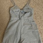 En Crême En Crème Romper Blue and White Striped  Photo 0