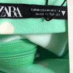ZARA mint green and white polka dot mini dress Size Medium NWT Photo 13