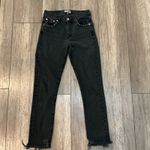 AGOLDE  Denim Jeans Women's Size‎ 25 Black Wash Distressed Hem Photo 1