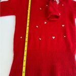 Vintage IB Diffusion 90's Red Beaded Embellished Holiday Sweater Petite Bow Size 0P Photo 4