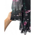 Anthropologie ANTHRO Donna Morgan  | 2 / S | Women's Mock Neck Dark Floral Dress Lace Trim Photo 2