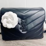 Camellia Flower Vegan Leather Bag Charm Photo 5