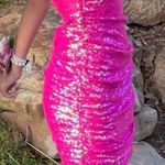 Loveseome Neon Pink Sequin Mini Dress Photo 1
