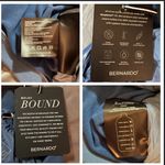 Bernardo Ecoplume Mixed Media Vest Jacket Blue M Photo 9