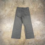 Hudson Gray Women’s Wide Leg High Rise Pants Size Large Cropped Green Raw Hem Photo 3