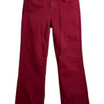 Liverpool Hannah Crop Flare Jeans Size 4 / 27 Red Velvet Burgandy Ankle Photo 0