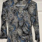 Brittany black faux wrap blouse measurements in pictures Size undefined Photo 0