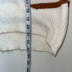 Charlotte Russe Charlotte Ruse White Brown & Navy Blue Striped Knit Sweater Photo 6