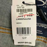 Silver Jeans Silver Distressed Medium Light Wash Distressed Button Up Jean Denim Vest S NWT Photo 4