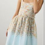 Peter Som  X RTR Blue Floral Belted Dress Size 6 Photo 6