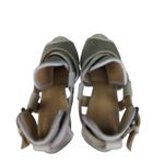 joe's jeans  Women's Mesh Peep‎ Toe Cross Strap Buckle Heel Sandal Size 9M Photo 5