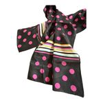 Bill Blass  Vintage Silk Long Neck Scarf Polka Dot Striped 80's-90's Handbag Wrap Photo 1