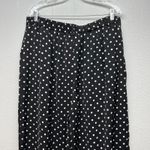 Tronjori Polka Dot Womens Pants XXL High Rise Pleated Front Wide Leg Career Chic Black Photo 7