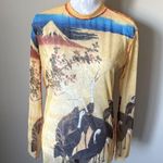 Jean Paul Gaultier Homme Mesh Top Long Sleeve Rare Y2K Medium Yellow Photo 2