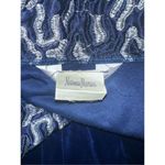 Vintage Diamond Tea Nieman Marcus Zip Front Velour Robe Blue Size undefined Photo 5